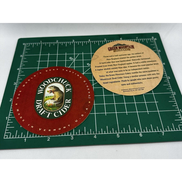 Woodchuck & Green Mountain Cider Coasters - Barware Drink Coasters Set - Picture 5 of 6